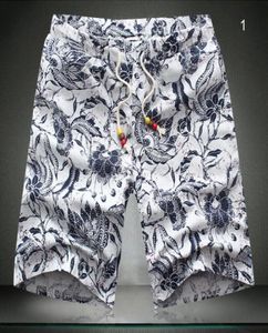 Holownictwo męskie bawełniane bawełniane szorty kwiatowe drukowane sznurki plus duże rozmiary 6xl Beach Shorts dla mężczyzn Big i 9920156