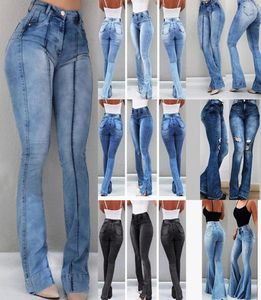 2020 Women Women High Caist Flare Jeans Skinny calça jeans Sexy Push Up Troushers Strelth Bottom Jean Female Casual Jeans2269114