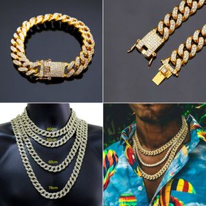Designer Mens Jewelry 14K Gold Miami Cuban Link Curb Chain 14mm For Mens Womens Halsband Verklig hållbar anti-Narnish Plated 242R
