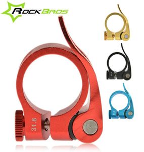 ROCKBROS Aluminum Ultralight Quick Release Road Bike MTB Mountain Bicycle Seat Post Seatpost Clamp 318mm 349mm 40g 4Color whole5600071