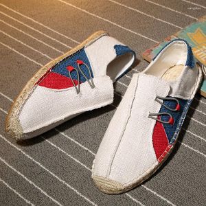 Casual Shoes Summer Linen Breathable Flats Mens Espadrilles Loafers Fashion Men Canvas Fisherman Shoe Driving Footwear