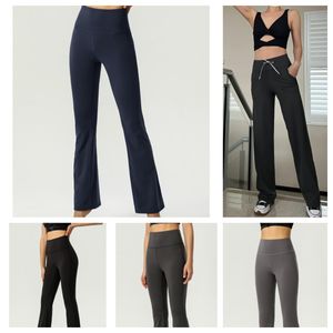 Groove/Throwback Still modedesigner Kvinnor Bootcut Yoga Pants Tummy Control Non See Through Gym Workout Pants