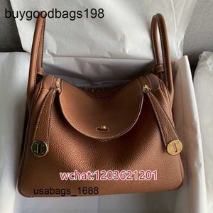 Designer Lindyss -väskor gjorda med vaxtråd TC Cow Leather Swift Womens Bag 26cm KQ40