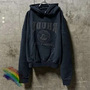 Män och kvinnors vintage överdimensionerade pullover hoodies i olika färger b e a