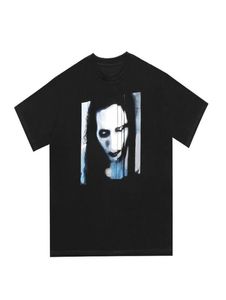 Herren stilvolle T -Shirt -Stylistin lässige Kurzärmel -Mode -Porträt -Druck hochwertige Männer Frauen Hip Hop Tees 7327440