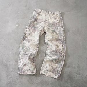 2024SS Camuflagem calça casual de bolso reto Homens, mulher, calça de moletom de rua de rua