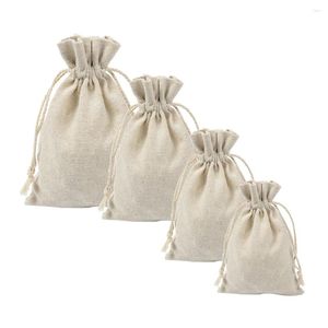 Geschenkverpackung 4pcs leerer Kordelschnüre Sachets Duft Lavendel Beutelbeutel Tee -Hafen -Taschen Reisespeicher