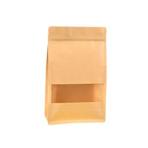 卸売コーヒー豆パンビスケットパッケージングスポット八角形の梱包バッグティースナッククラフトペーパーカスタムフードグレードの素材パッケージバッグLL
