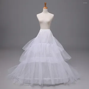 Skirts White 3 Hoops Petticoats Bustle For Ball Gown Wedding Dresses Underskirt Bridal Accessories Crinolines