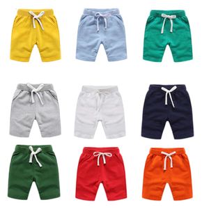 Корейская летняя детская одежда хлопка эластичная талия с твердым цветом для мальчиков Fashion Sports малыш 2-12y L2405