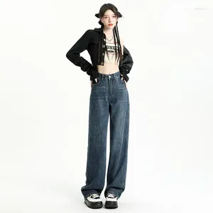 Women's Jeans Fashion High-quality Design High-waist Straight Women's Loose And Thin Korean Style Trendy Wide-leg Long Pants