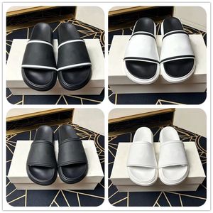 Designer Mens Slippers Women sandals Classic Flat Summer Beach Shoes Scuffs Leather Rubber Sliders Pink White Black Green with shoes box