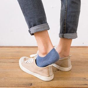 Herrstrumpor vår sommar non slip silikon faller tunn osynlig grunt mun båt socka andas bomull grossist