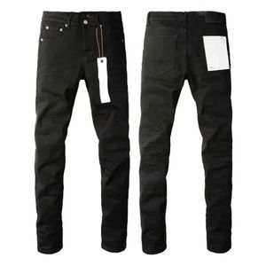 Mäns jeans nya modelila jeans för män high street svart veck fashionabla toppkvalitet reparerade låg stigning tight denim byxor j240527