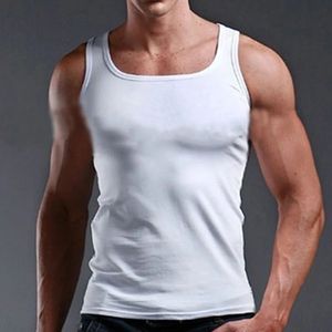 Sommar Plus Size Men Clothing Tank Tops Black White Grey Singlets ärmlös fitness Vest Casual Bodybuilding 240513