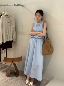 Dresses Maxi Skirts High-class Casual Suit Skirts Women's Summer Two-piece Women's Luxury Resort-style Sleeveless Halterneck Top Clothes