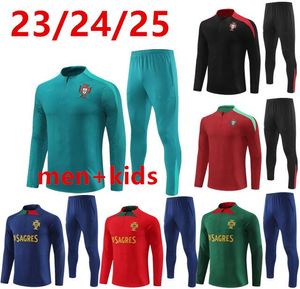 24/25portugal Joao Felix Soccer Trikots Fußball -Trails -Traininganzug Ruben Neves Bruno Ronaldo Fernandes Portugieser 2023 2024 Portugal Tracksuit Men Kit