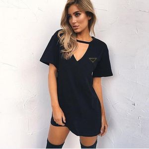 Women V Neck Short Sleeve Loose Dress Summer Fashion Solid Baggy Solid Party Dresses