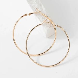 Orecchini a cerchio a cerchio logico esagerati 4080mm per donne aros semplici gioielli per matrimoni a loop rotonda brincos root regalo 240527
