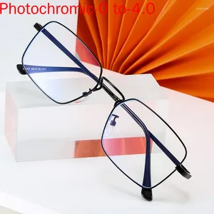 Sunglasses Frames Square Myopia Pochromic Finished Men Women Eyeglasses Frame With Color Lens Sun Glasses Eyewear NX