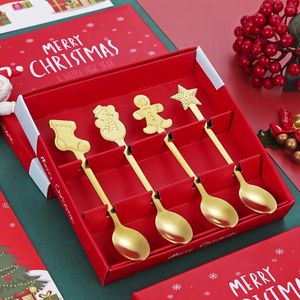 Spoons Year Christmas Spoon Fork Decoration Famiglia Regali regalo per bambini
