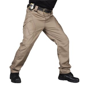 メンズ戦術パンツ複数のポケット弾性軍事都市通勤タシトカルズボンの男性スリム脂肪貨物パンツS-6xl nslip