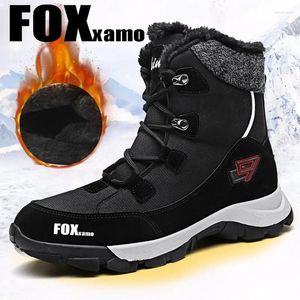 Cycling Shoes Foxxam Men Women Winter Plus Velvet Warm High Top Snow Boots Outdoor Sport Waterproof Non-slip Hiking