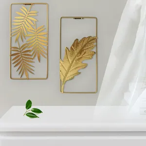 Декоративные фигурки Nordic Ginkgo Leaf Wall Decor Железное золото золотое пальмовое украшение