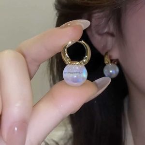 2024 High class niche design temperament mermaid Ji pearl luxury earrings new Tiktok of the same style