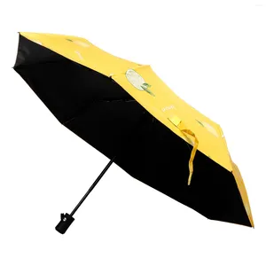 Paraplyer Sun Paraply för fällning av resor Auto Öppna nära Weather Rain Compact Outdoor