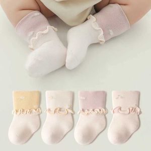 Детские носки новорожденных младенцы вычурные носки мягкие девочки хлопковые носки для детей цветочный рисунок детские носки высококачественные детские носки D240528