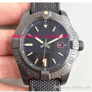 Luksusowe zegarek Mężczyźni Automatyczny ruch mechaniczny Czarny pasek Nylon Pasek Zegarki męskie 207Q