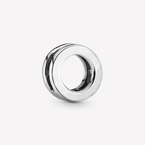 100% 925 Sterling Silver Logo Circle Circle Charms Fit Reflexions Mesh Bracelet Moda Mulheres Acessórios de Jóias de Jóias de Casamento 268m