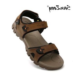 Sandals Summer Outdoor Leather Men Men's Beach Shoes Designer Direct Direct 43b