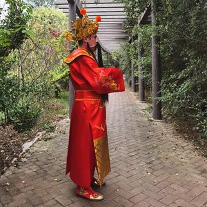 God of Wealth Clothing Full Set for Adult Men and Women Annual Meeting Celebration Fortune God Costume Welcoming New Year Outfit