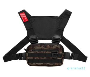 Wholemen Tactical Taille Bag Tactical Pack Hip Hop -Funktion Weste Chest Camouflage Brust Rig Pack Outdoor Jagdbeutel Schwarzes WHI2238181