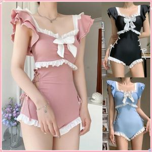 Kawaii Swimsuit Women Bikini Onepiece Monokini Sexy Push Up Fashion Swimwear Girls Girls Paddoned Beach Wear Swimming Summer 240521