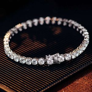 GRA Certificate Fine Jewelry Iced Out Moissanite Diamond Bracelet 10K Gold Tennis Bracelets For Gift Women Men