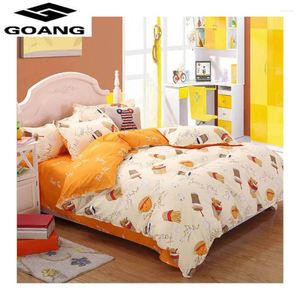 Sängkläder set goang moderna enkla barn set täcke täcke lakan kudde fall hem textilier hamburgare pommesbrädor glass