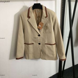 デザイナージャケット女性ブランドレディース服サマンコートファッション刺繍ロゴレディース長袖スーツジャケット5月27日