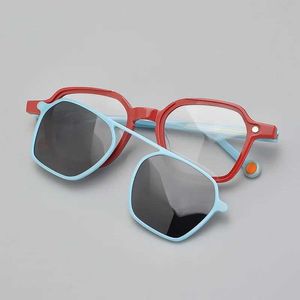 Sunglasses Removable Clip Acetate Sunglasses Magnetic Adsorption Mirror Dual-purpose Easy To Operate Sun Glasses Party Unisex Kids Q240527