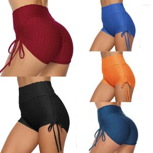 Active Shorts Bandage Bubble Yoga Women Seamless High Waist Leggings Hip Lift Breathable Gym Fitness Push Up Clothing Girl Pant