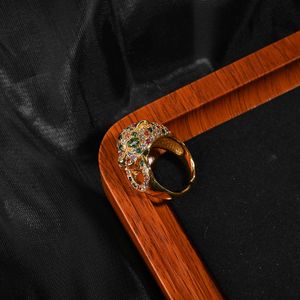 Anelli del carrello esagerato personalità anello leopardo anello femminile regolabile medio regolabile con anello originale KDN6