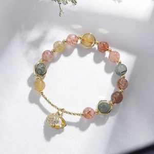 Charm Bracelets Elegant Premium Organic Tone Crystal Candy Simple Womens Fortunate Sweetheart Delicate Shell Ins Bangle Bracelet