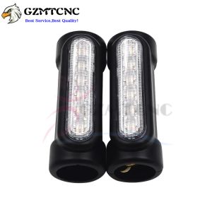 Motorcycle Highway Bar Switchback Turn Signal Light White Amber LED for Crash Bars for Harley Touring Models Victory 1 Pair