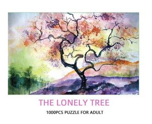 Bulmacalar 75*50cm 1000pcs Jigs Bulmaca Yalnız Ağaç Ev Dekorasyonu Yetişkin Stres Yardım Eğitim Oyuncakları