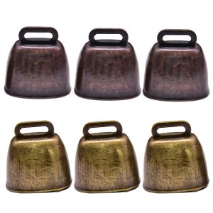 3Pcs Cow Horse Sheep Grazing Bell Farm Animal Anti Lost Copper Bells Loud Crisp Spread DIY Accessories Pet Pendant Decorations