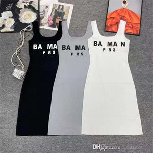 Kvinnklänningar Designer 2024 Sommarny Tank Top Dress Slimming Slim Fit Letter Sleeveless Slimy Slim Dress