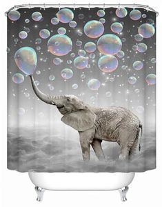 Zasłony prysznicowe Sen Elephant Bubble Kurtyna łazienkowa