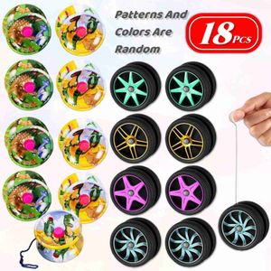 Yoyo 18 детских мини -yo yo balls сплав сплав с мультфильмом динозавр +пластиковое колесо Коллекционное колесо Игрушечное управление ручной гибкость WX5.27HUIG